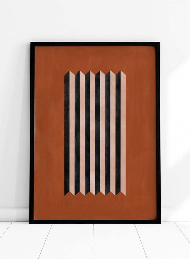 Elena Ristova - Folded Stripe Illusion Art Print