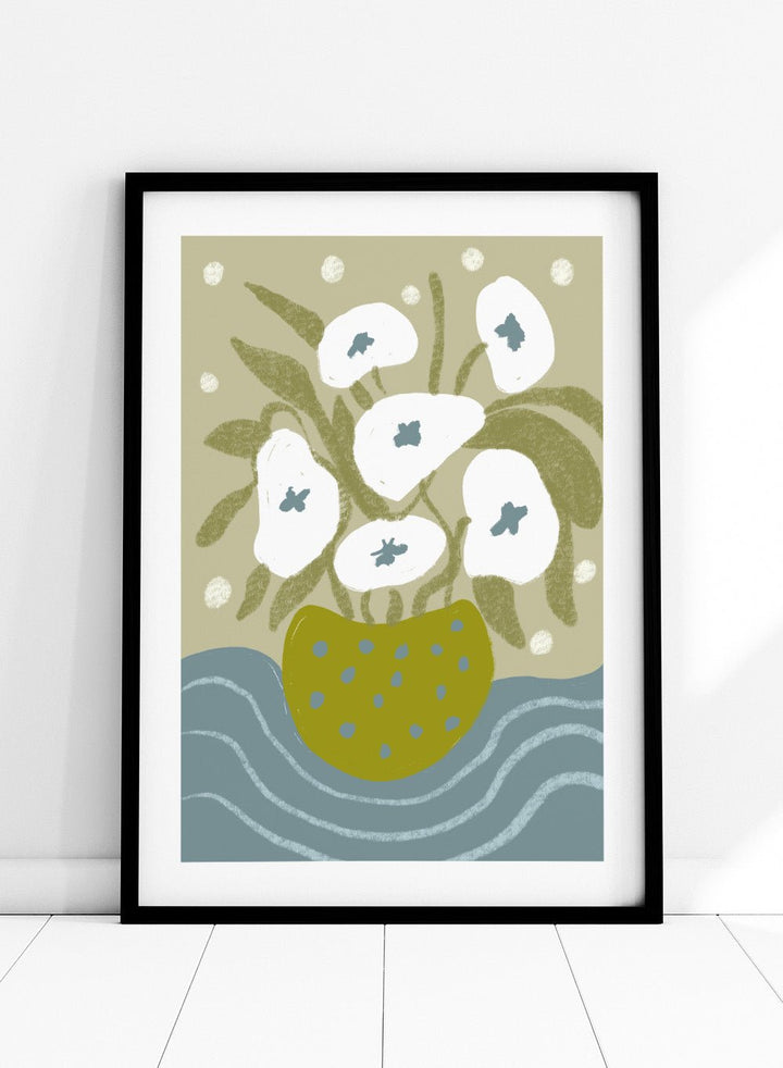 'Abstract Still Life with Vase II' Aesthetic Art Print_Sugar & Canvas