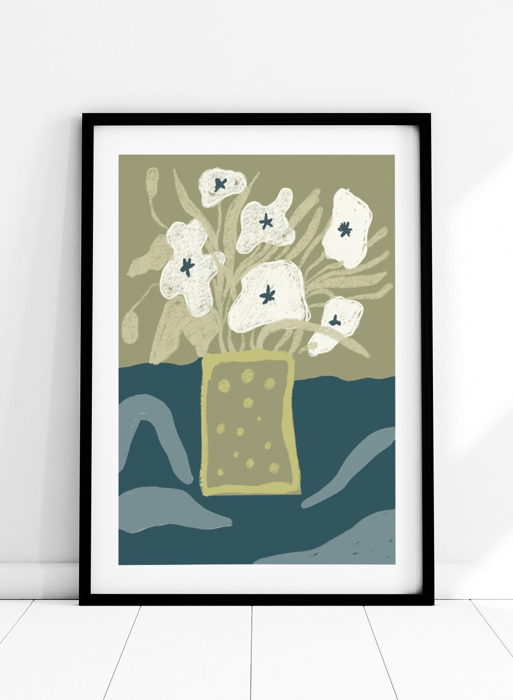 'Abstract Still Life with Vase' Aesthetic Art Print_Sugar & Canvas