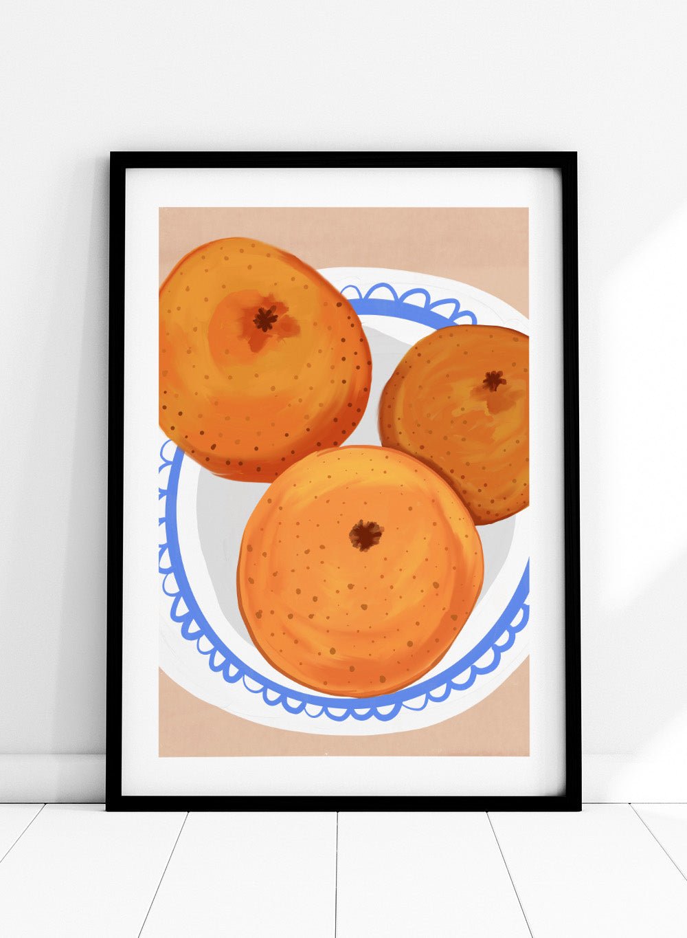 'Three Oranges' Aesthetic Art Print_Sugar & Canvas