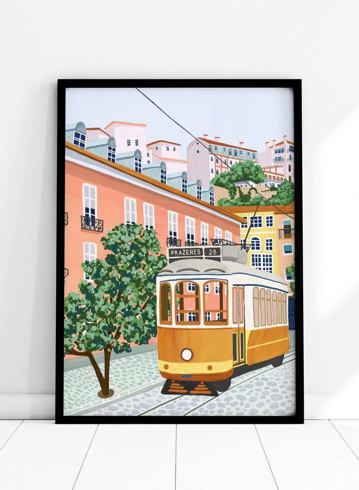 Lisbon Tram No. 28 Portugal Art Print_Sugar & Canvas