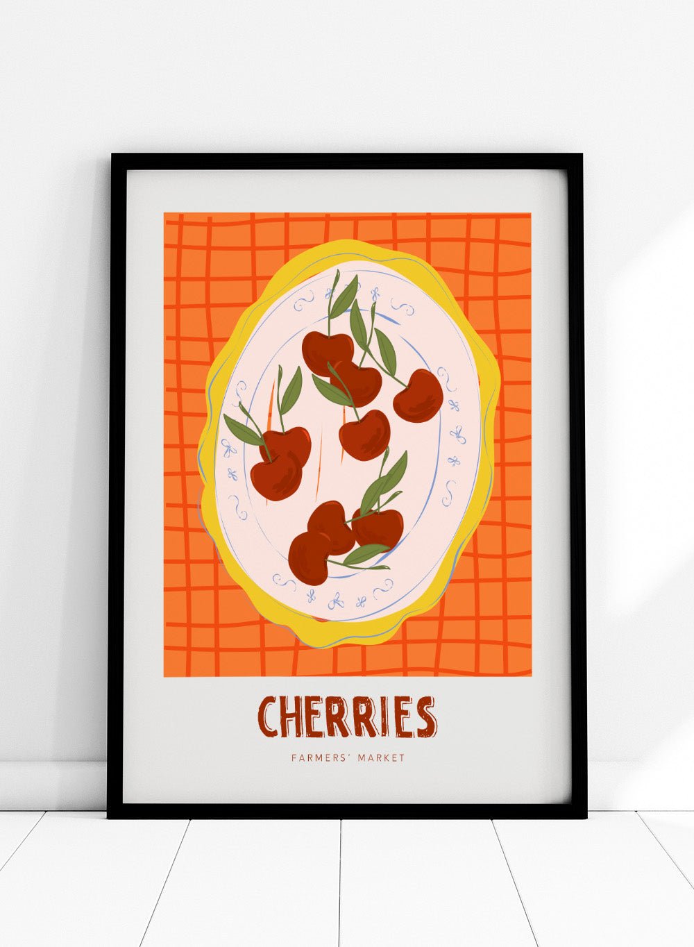 'Plated Cherries' Aesthetic Art Print_Sugar & Canvas
