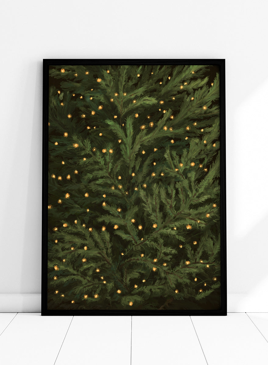 NKTN - Glowing Christmas Tree Art Print