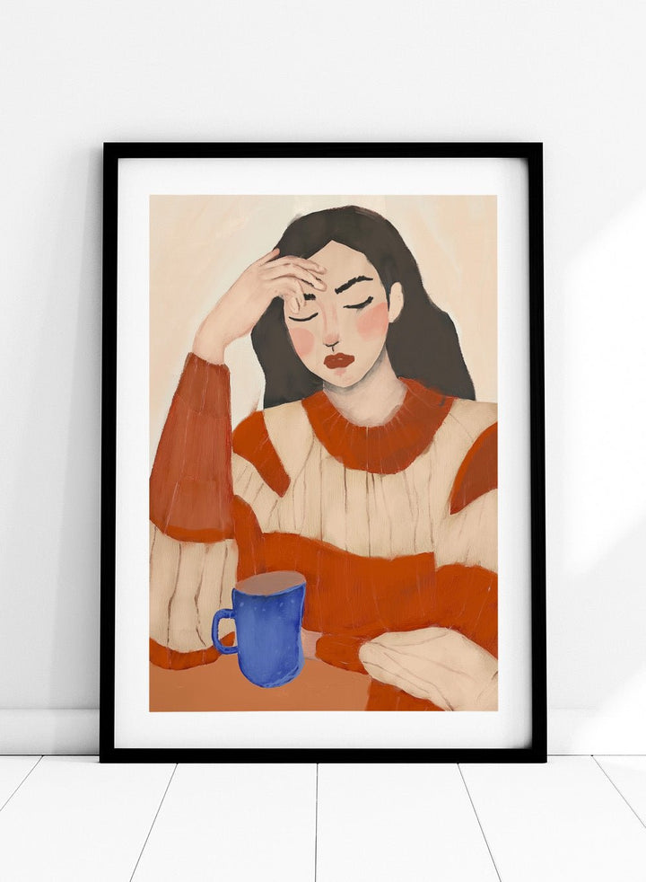 'The Coffee Break' Aesthetic Art Print_Sugar & Canvas