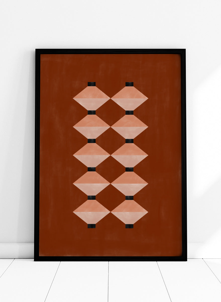 Elena Ristova - Stacked Geometric Terracotta Art Print