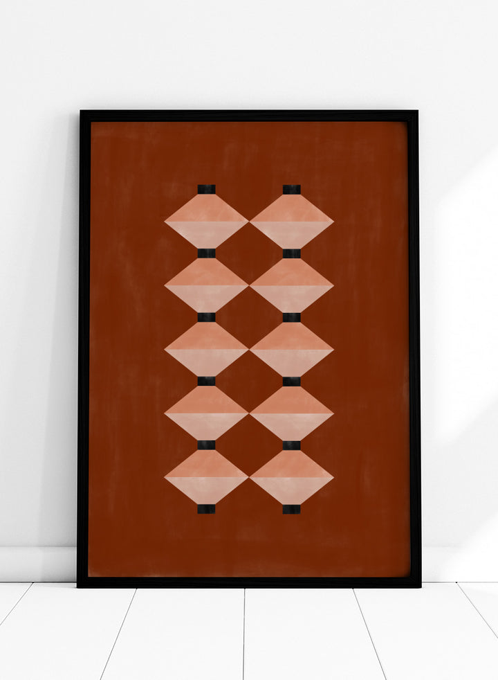 Elena Ristova - Stacked Geometric Terracotta Art Print