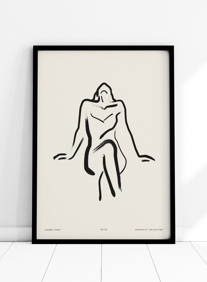 "Seated Figure No.02" Art Print_Sugar & Canvas