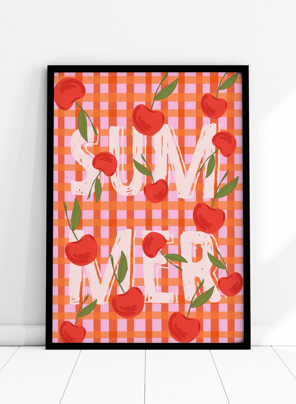 ‘Picnic with Cherries’ Aesthetic Art Print_Sugar & Canvas