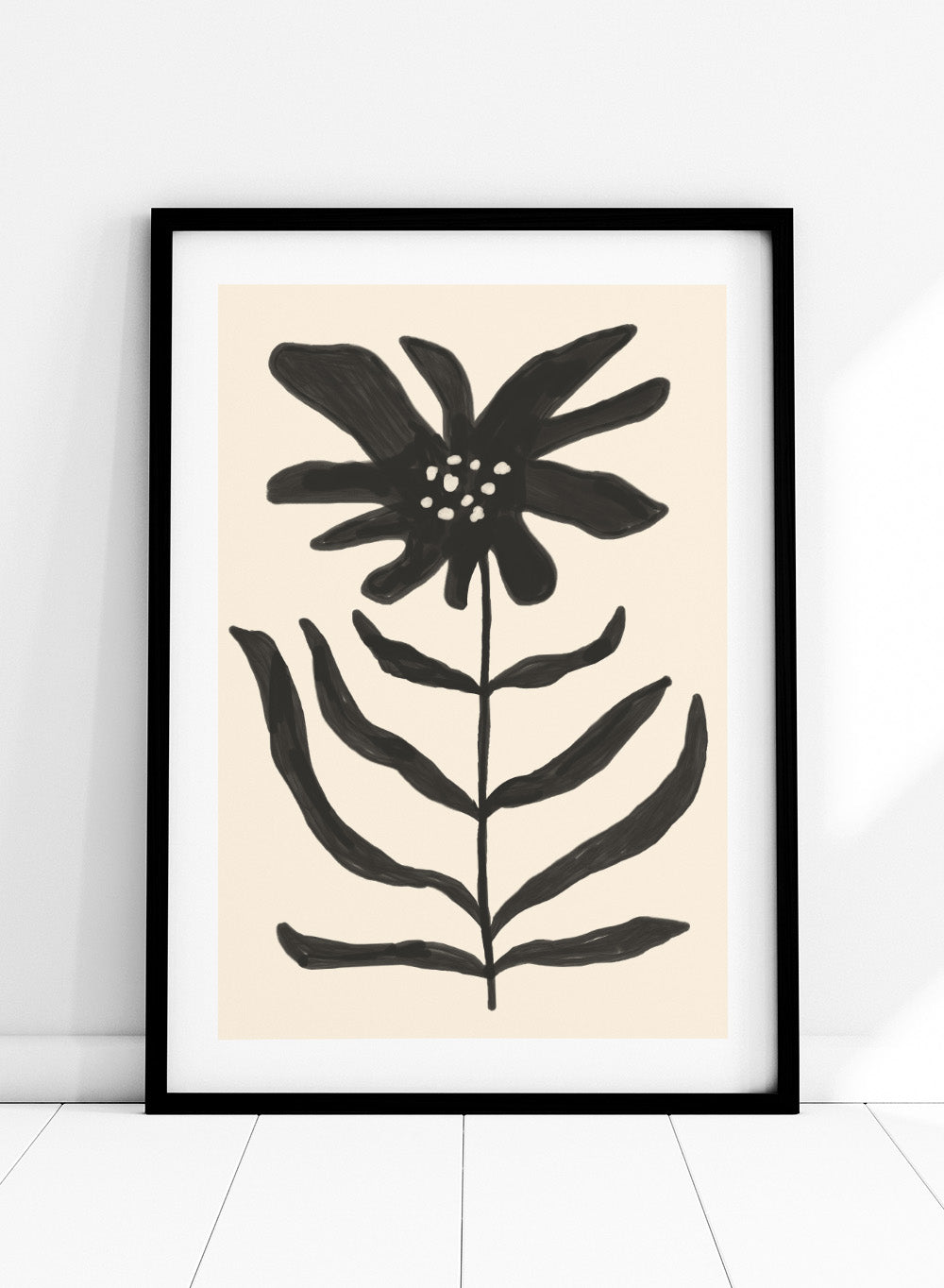 'Monochrome Flora' Aesthetic Art Print_Sugar & Canvas