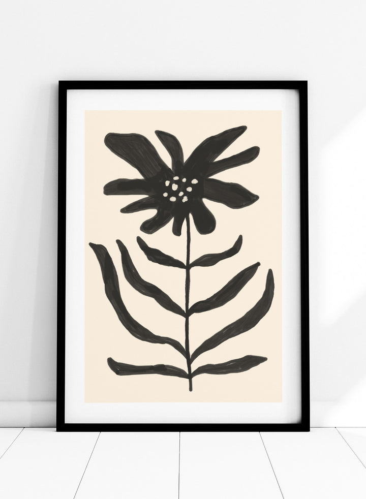 'Monochrome Flora' Aesthetic Art Print_Sugar & Canvas