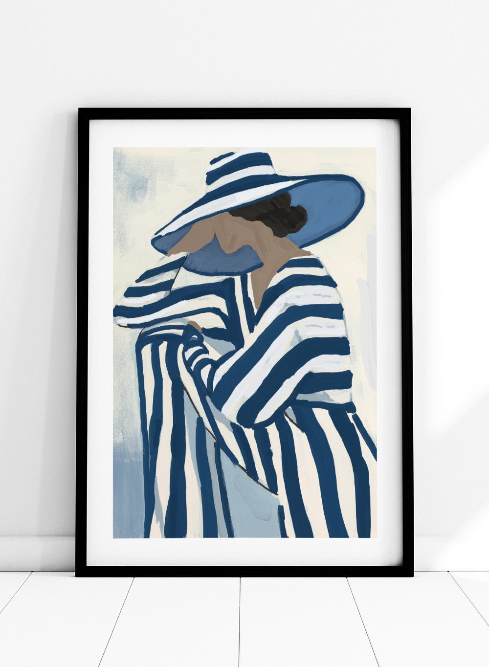 ‘Seated by the Sea’ Aesthetic Art Print_Sugar & Canvas