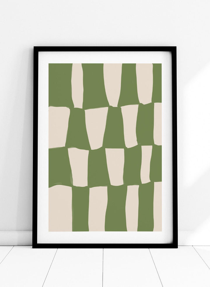 'Composition in Green' Aesthetic Art Print_Sugar & Canvas