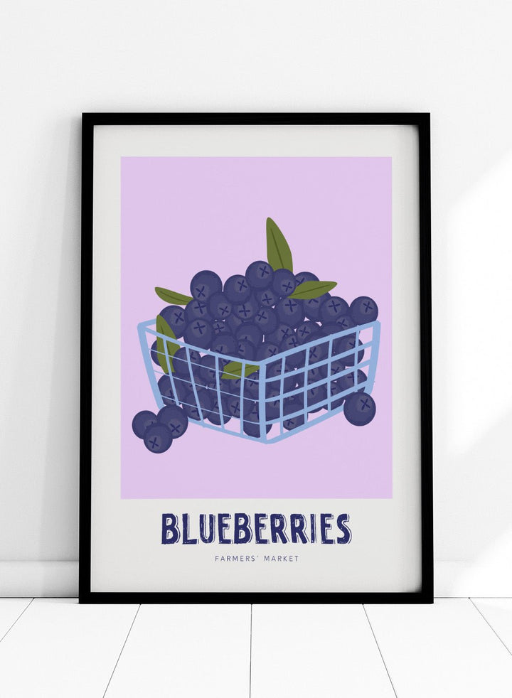 'Blueberry Basket' Aesthetic Art Print_Sugar & Canvas