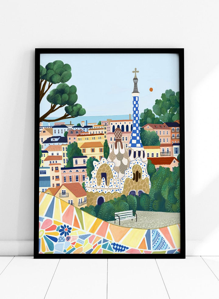 Park Güell Barcelona Spain Art Print_Sugar & Canvas