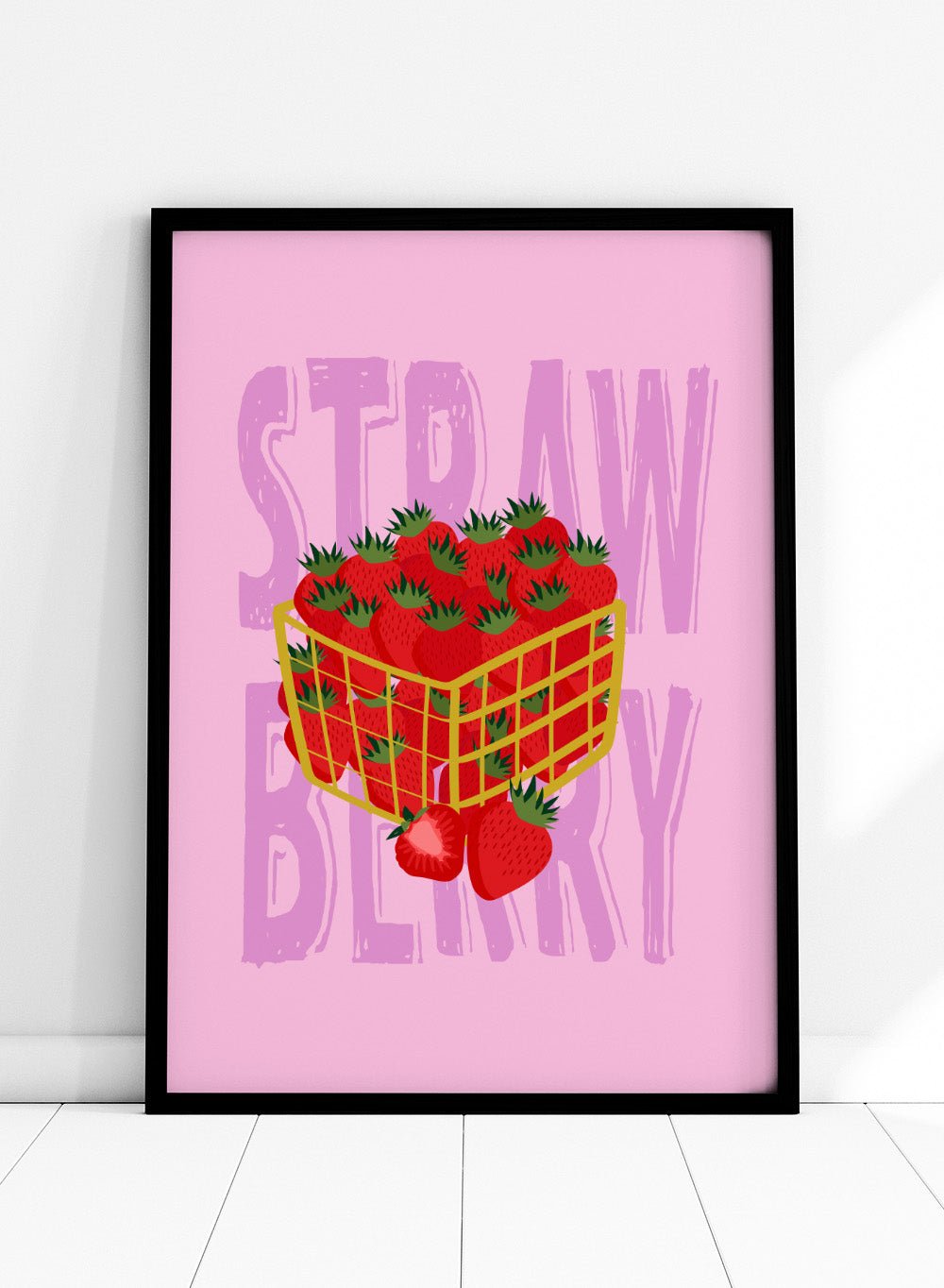 ‘Strawberry Basket’ Aesthetic Art Print_Sugar & Canvas