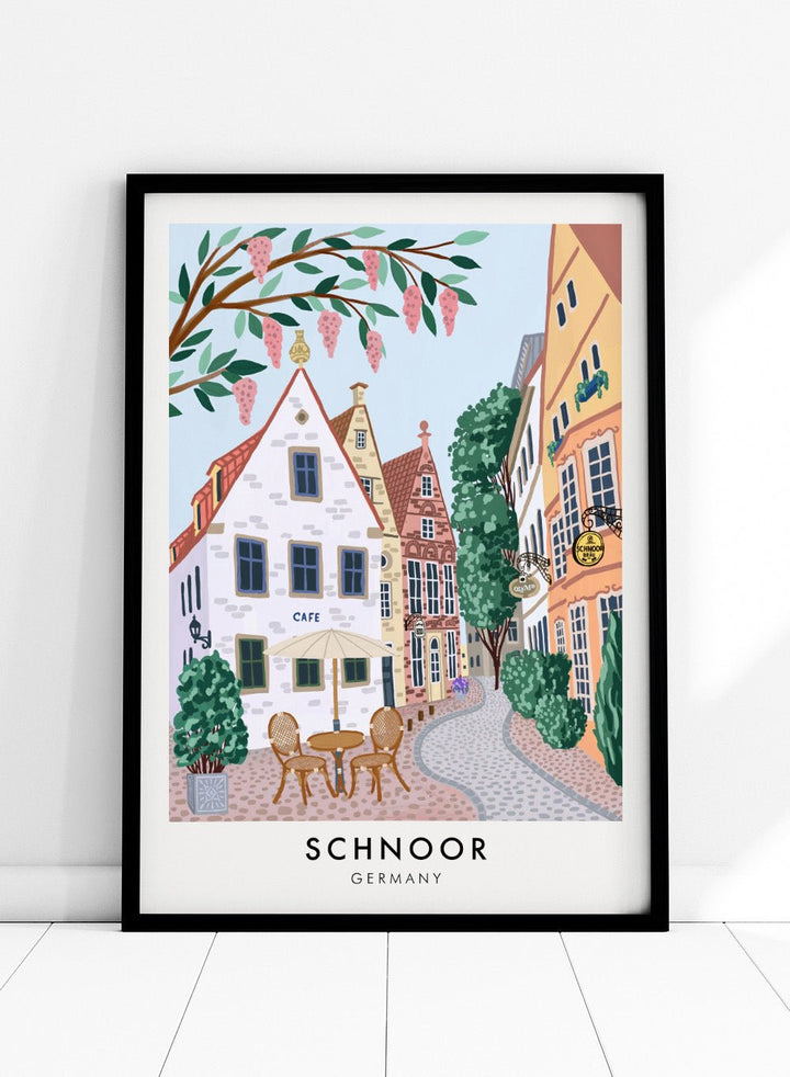 Schnoor Village Germany Travel Art Print_Sugar & Canvas