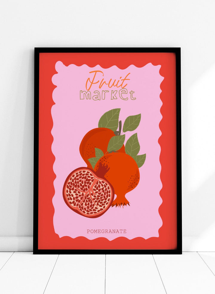 'Pomegranate Fruit Market' Aesthetic Art Print_Sugar & Canvas