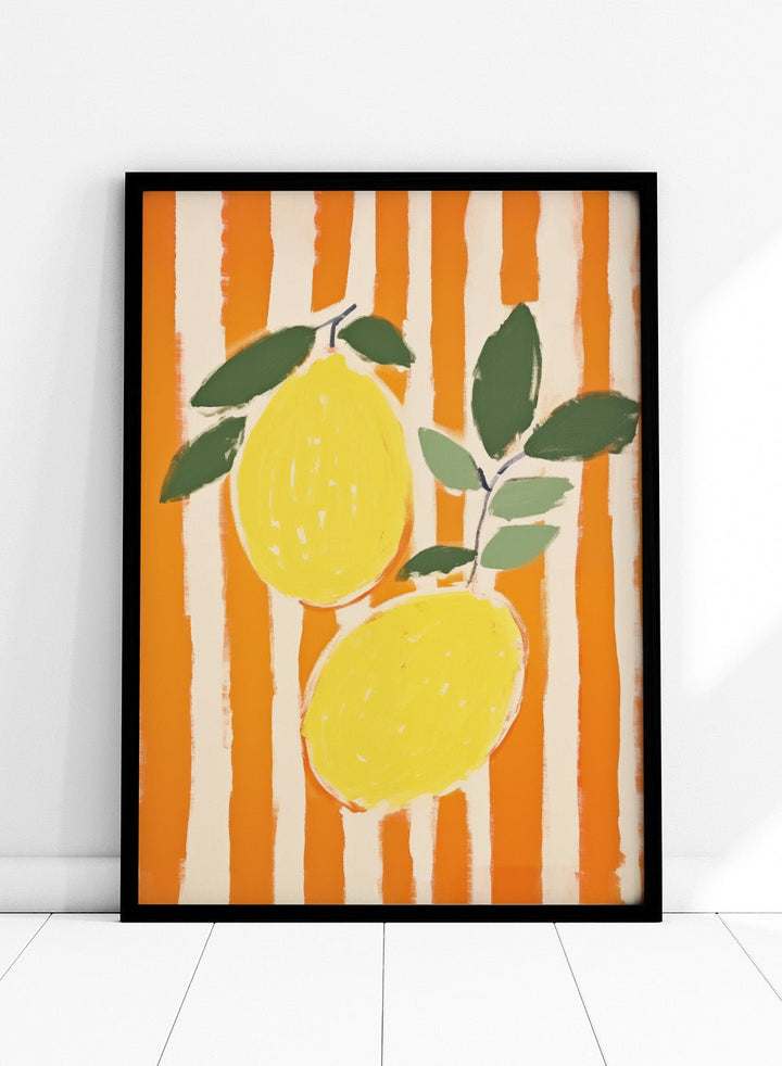 'Zest & Stripe' Aesthetic Art Print_Sugar & Canvas