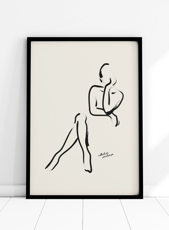 "Seated Figure" Art Print_Sugar & Canvas