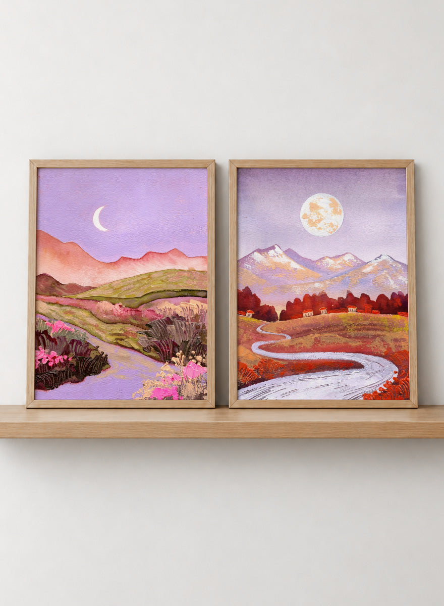 Ekaterina Prisich - Moonlit Landscapes Art Print Set of 2