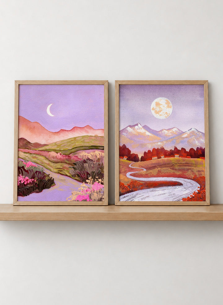 Ekaterina Prisich - Moonlit Landscapes Art Print Set of 2