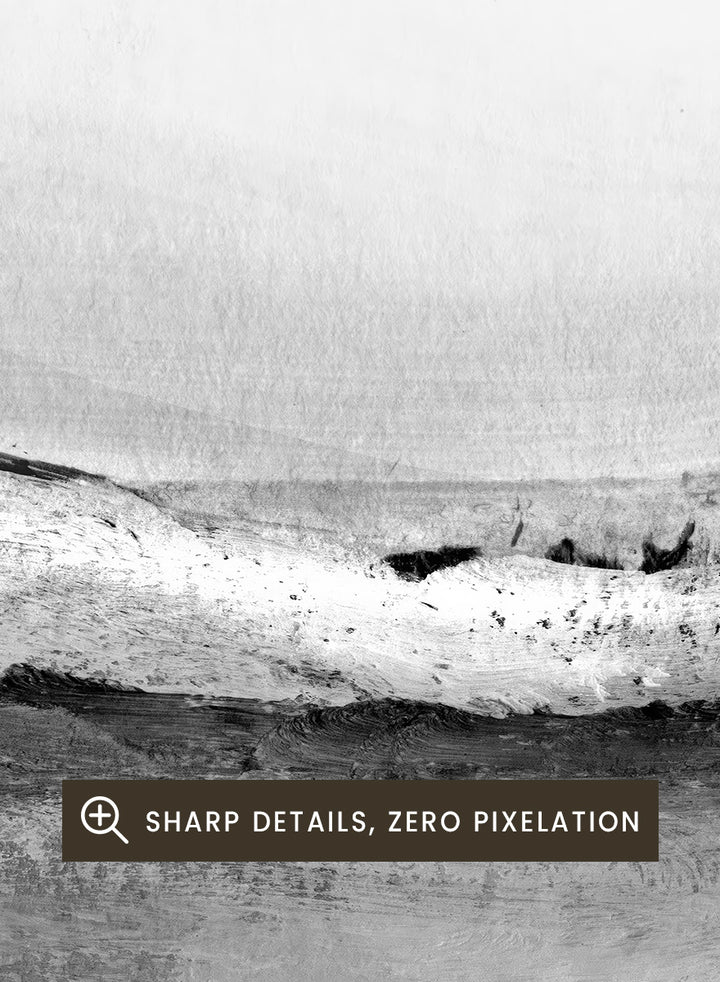 Shop Mono Landscape No.02 by Dan Hobday, a set of 2 black and white landscape wall art prints posters featuring layered hills and soft black and white tones.