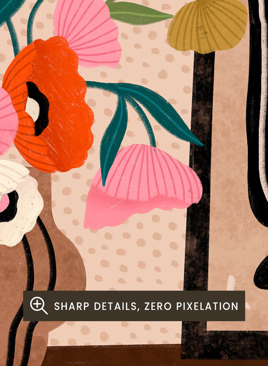 Shop Autumn Mood by Bea Müller, a set of 2 wall art prints posters pairing a modern figurative portrait with a floral still life in warm brown tones.