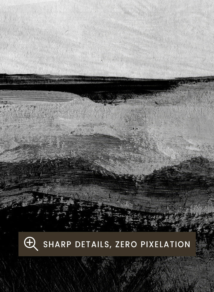 Shop Mono Landscape No.01 by Dan Hobday, a set of 2 black and white landscape wall art prints posters featuring layered hills and moody monochrome gray scenery.