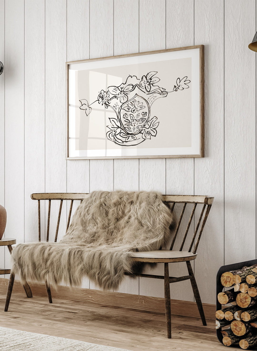 Vase Louis Philippe et anémones by Henri Matisse is a minimalist floral line drawing art print featuring expressive black ink linework and elegant French modernist design.