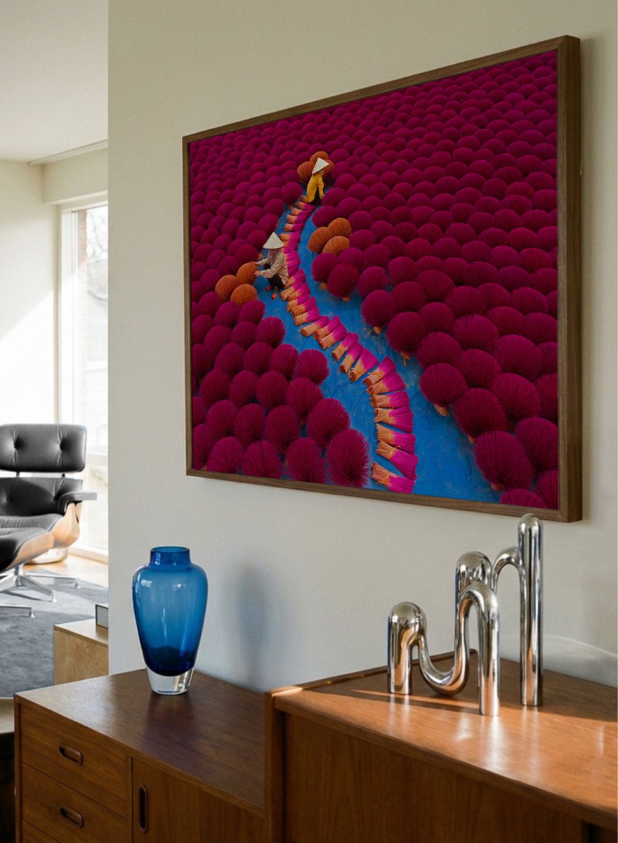 Azim Khan Ronnie - Drying incense Licensed Fine Art Print (Framed
