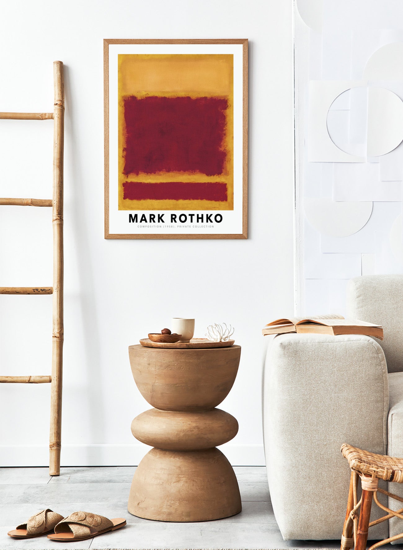Mark Rothko Composition 1958 Red Yellow Gold Vintage Exhibition