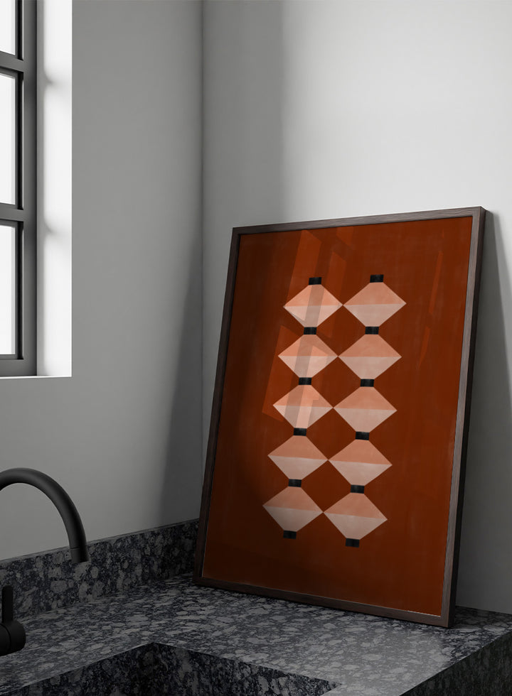 Elena Ristova - Stacked Geometric Terracotta Art Print