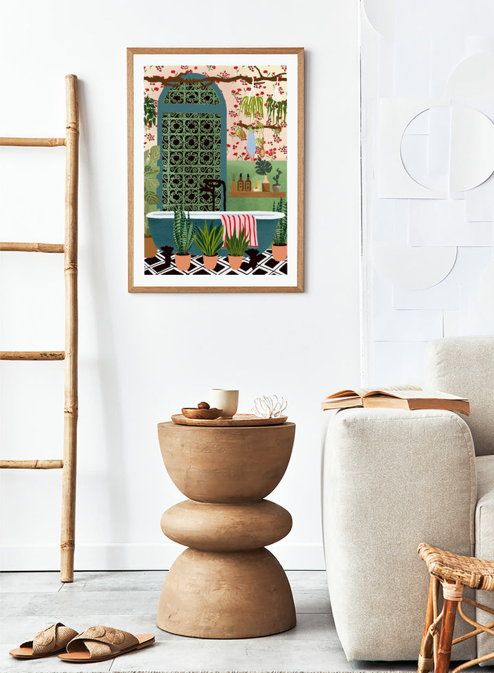 Ceyda Alasar - Lush Botanical Bath Art Print