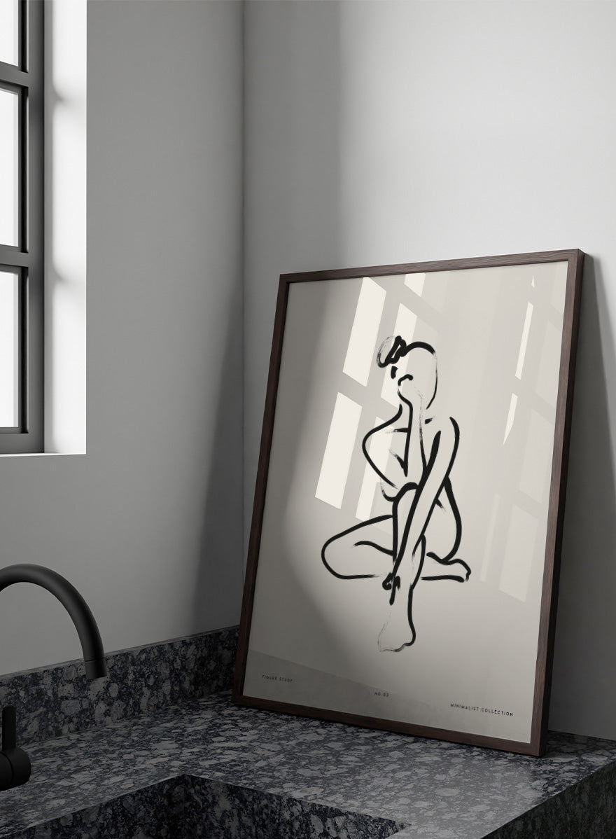 "Seated Figure No.03" Art Print