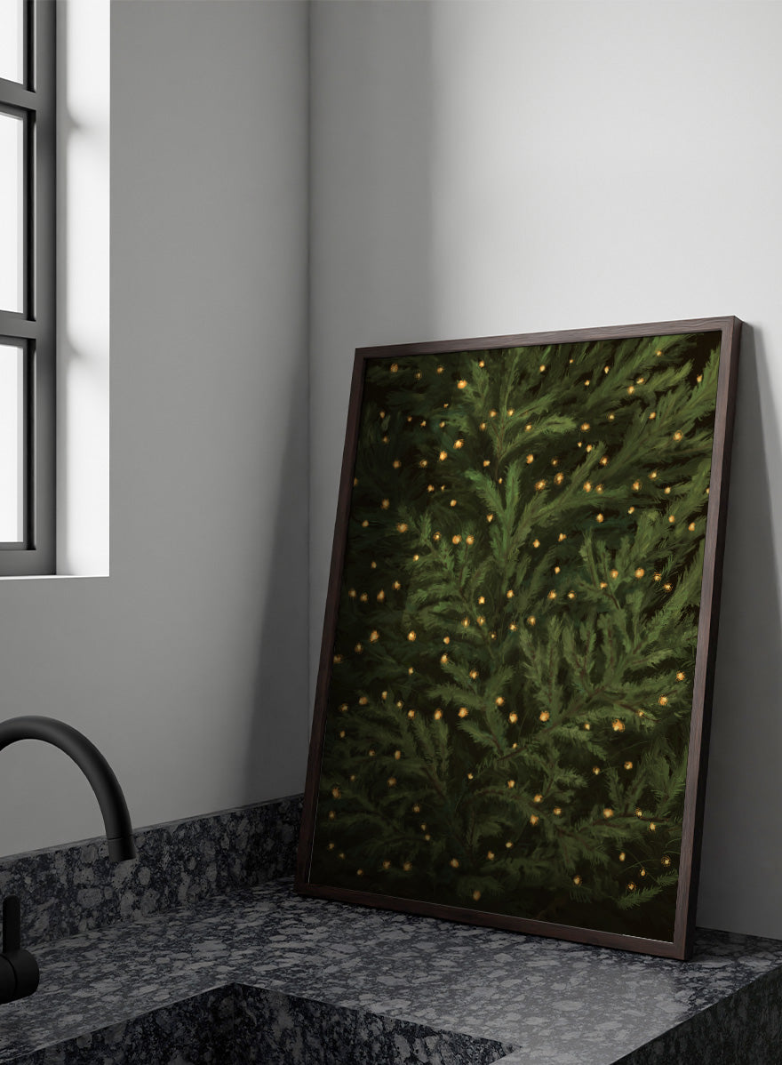 NKTN - Glowing Christmas Tree Art Print