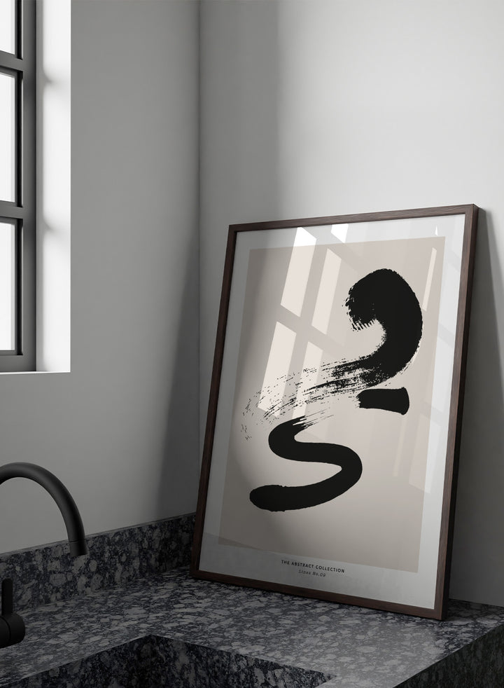 Minimalist Paint Brush Strokes Art Print AB15