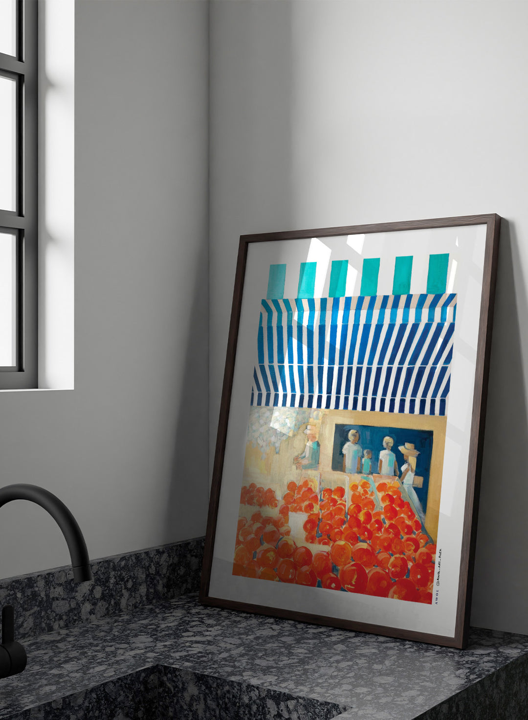 Awol Art Alex - Red Fruit Market Art Print