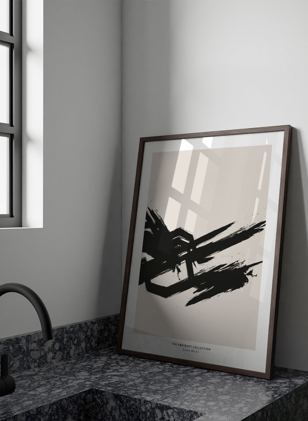 Minimalist Paint Brush Strokes Art Print AB07