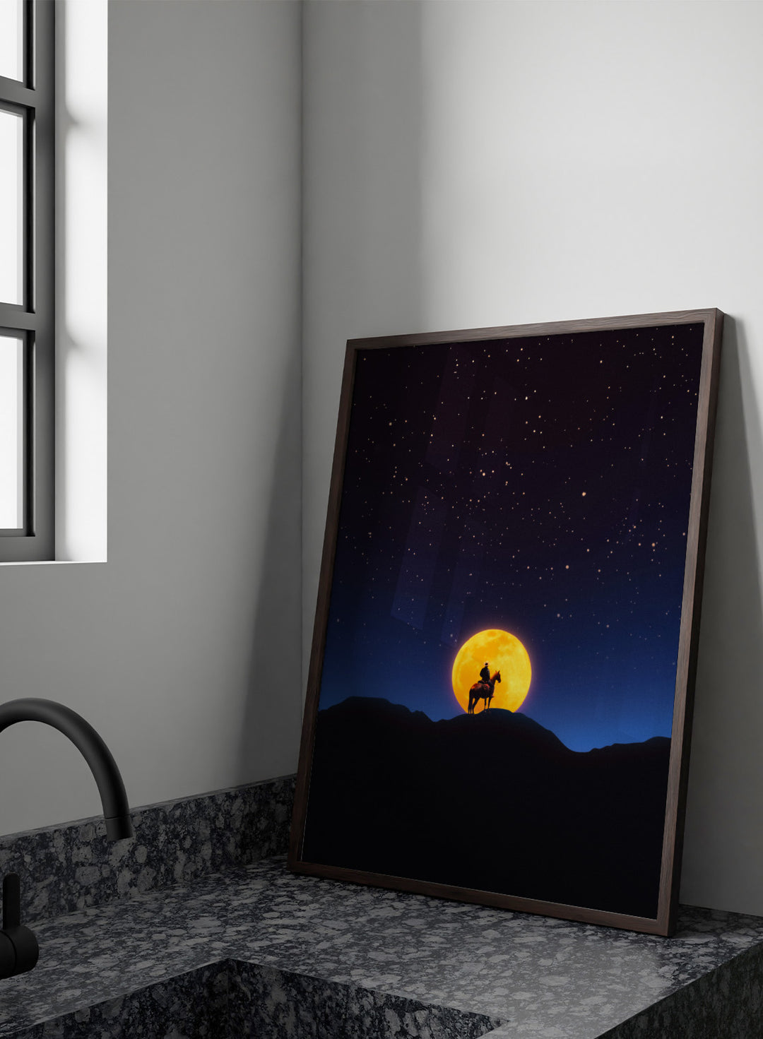 Taudalpoi - The Rider and the Moon Art Print