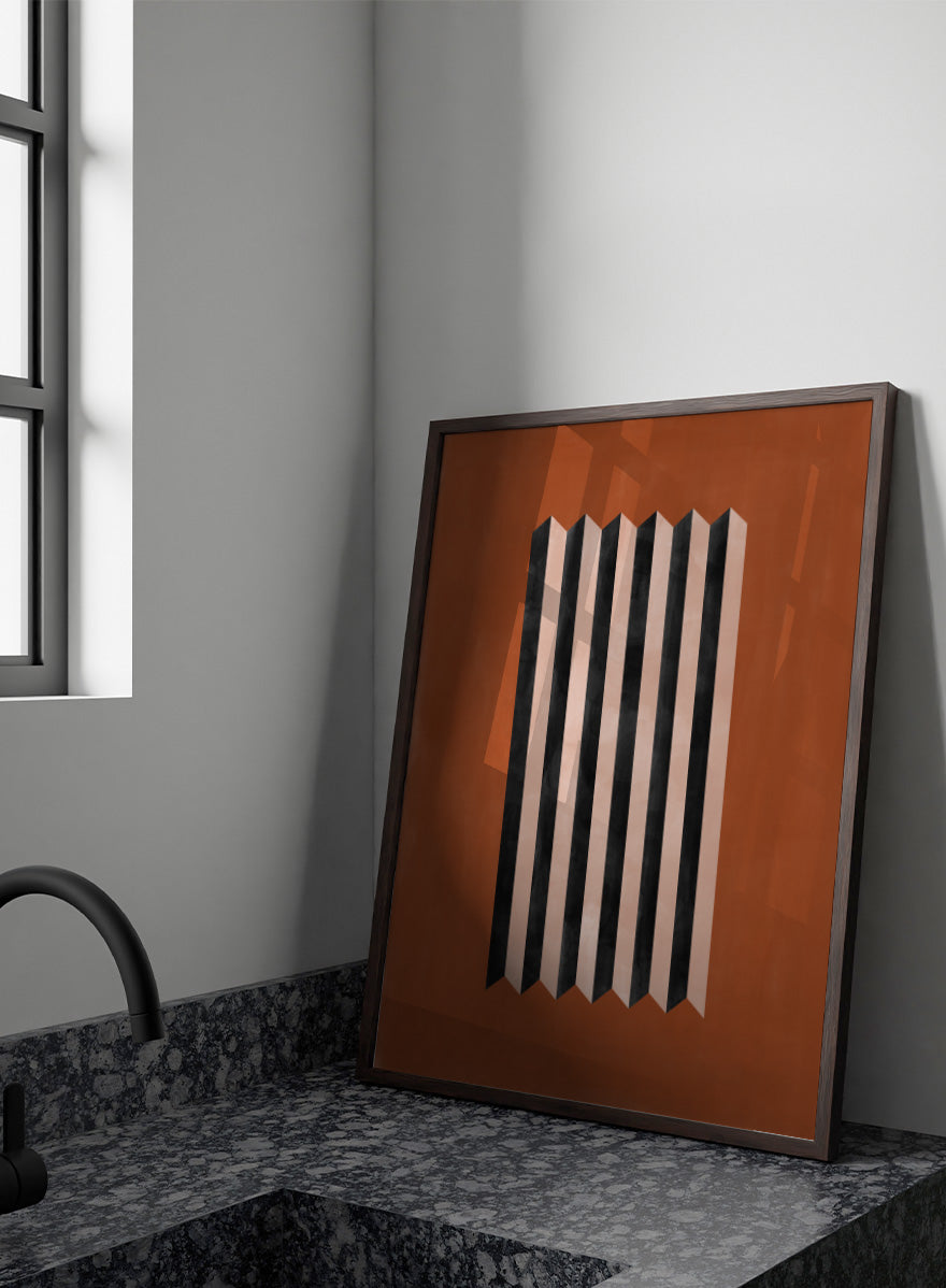 Elena Ristova - Folded Stripe Illusion Art Print