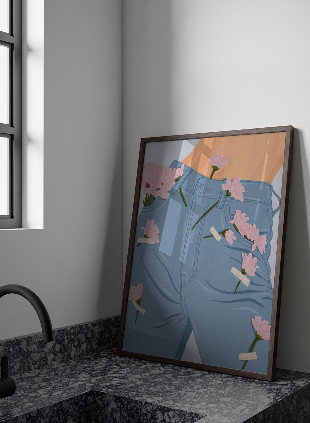 A stylized illustration of a person&