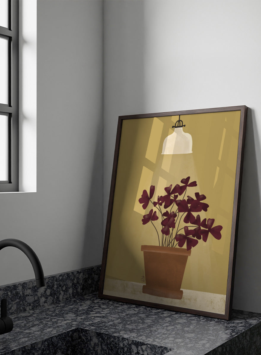 Elsa Nätterdal - Crimson Clover Glow Art Print