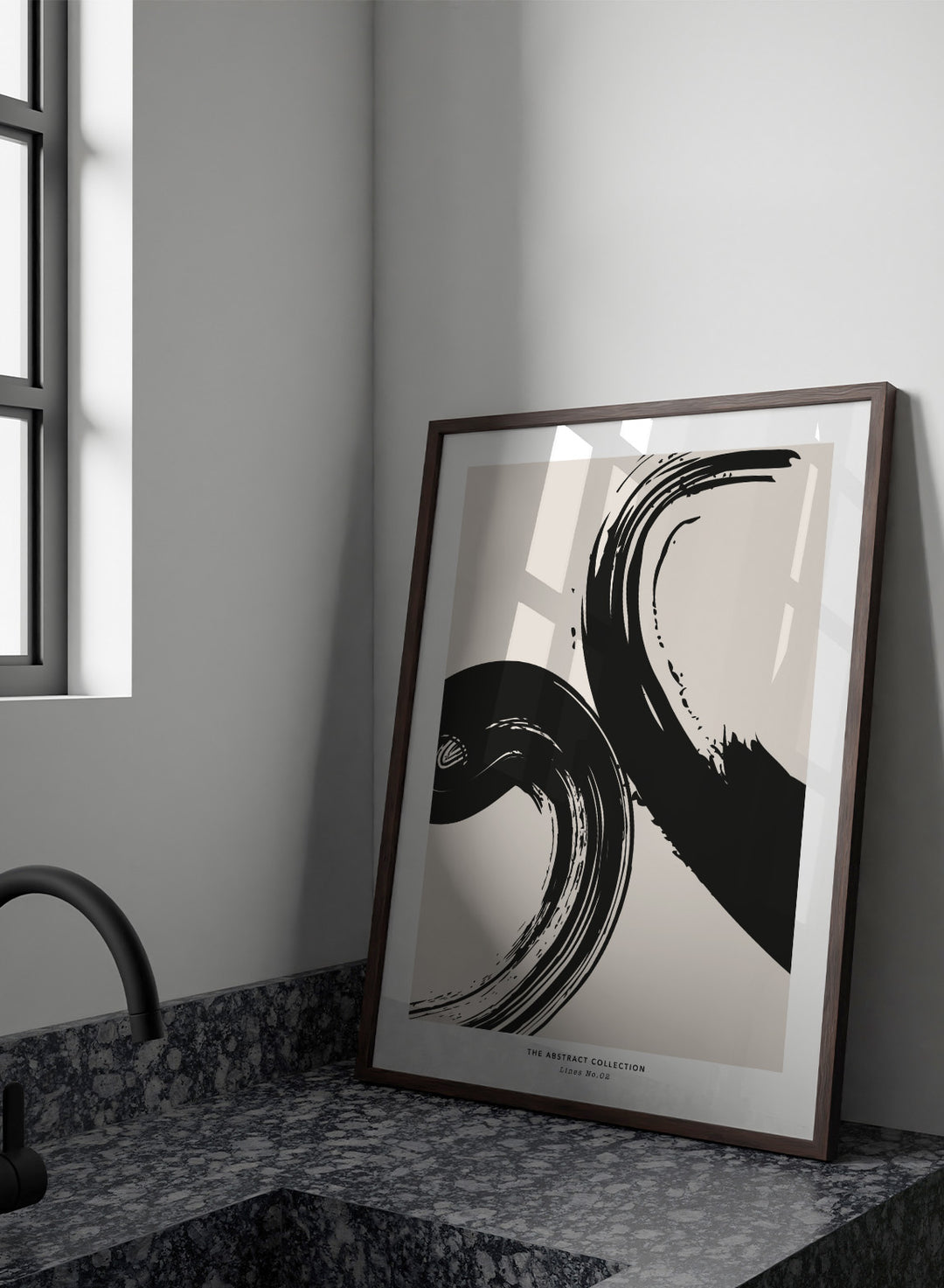 Minimalist Paint Brush Strokes Art Print AB06