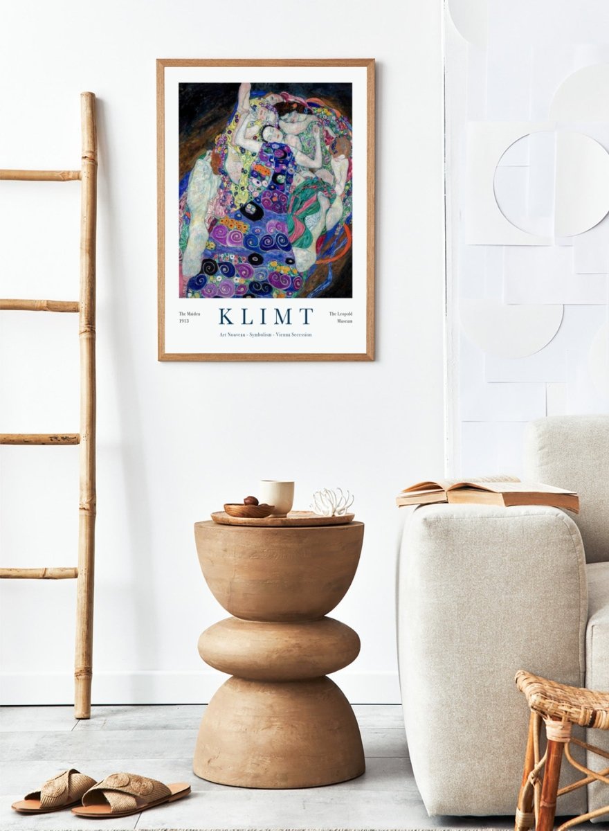Gustav Klimt The Maiden 1913 Vintage Exhibition Poster Art Print