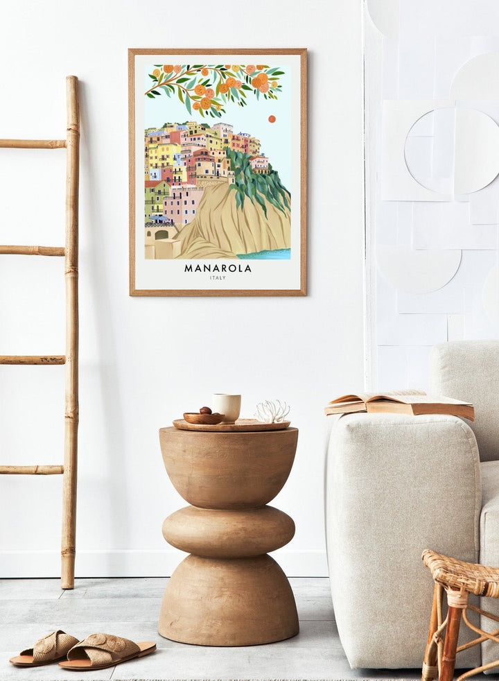 Manarola Cinque Terre Italy Coastal Art Print_Sugar & Canvas