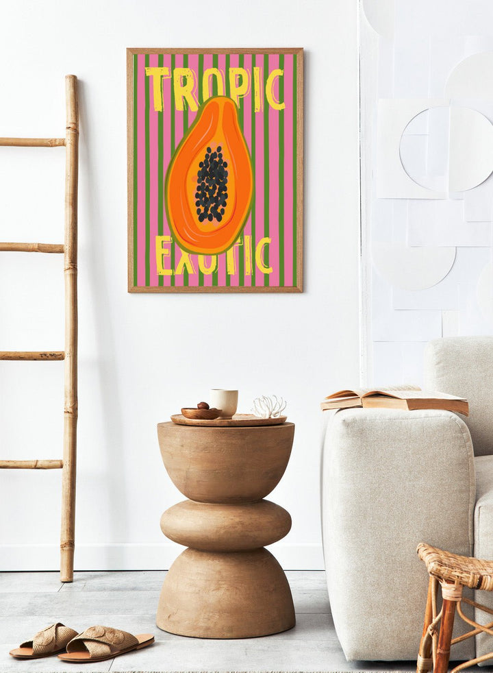 ‘Papaya’ Aesthetic Art Print_Sugar & Canvas