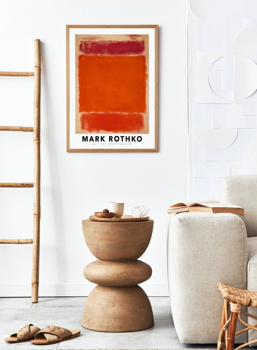 Mark Rothko No. 1 1962 Red Orange Vintage Poster Colorful Art