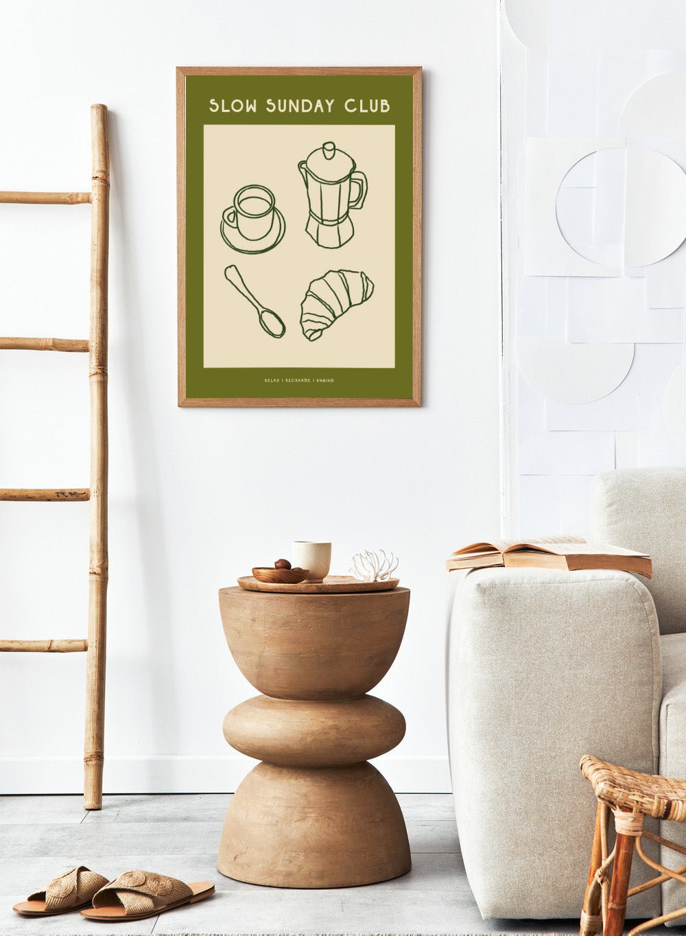 'Coffee and Croissant' Aesthetic Art Print_Sugar & Canvas