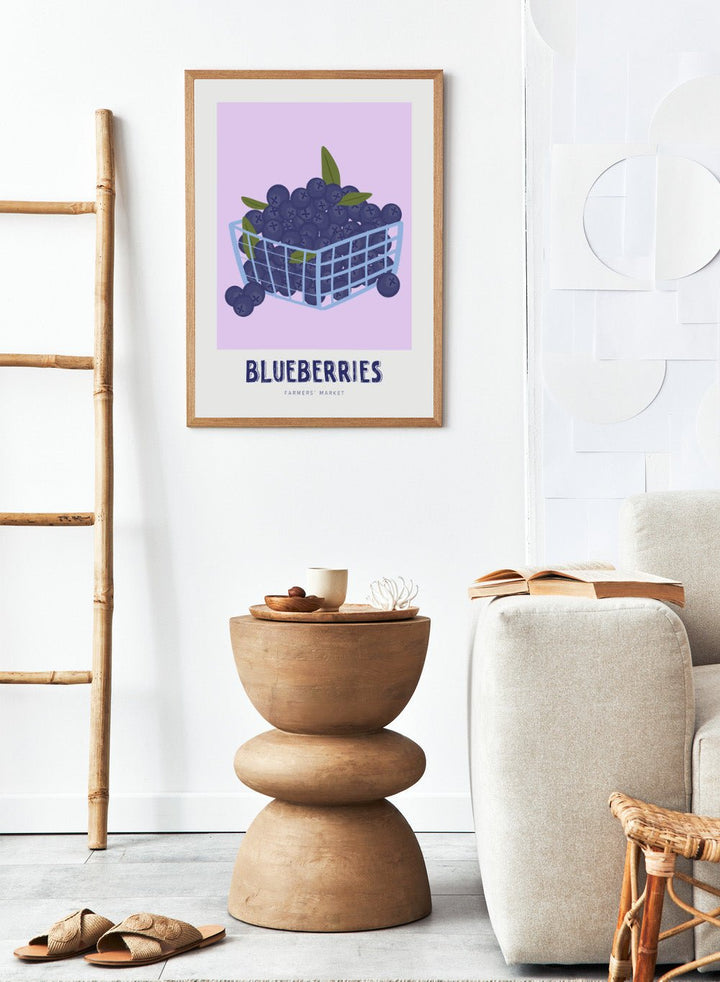 'Blueberry Basket' Aesthetic Art Print_Sugar & Canvas