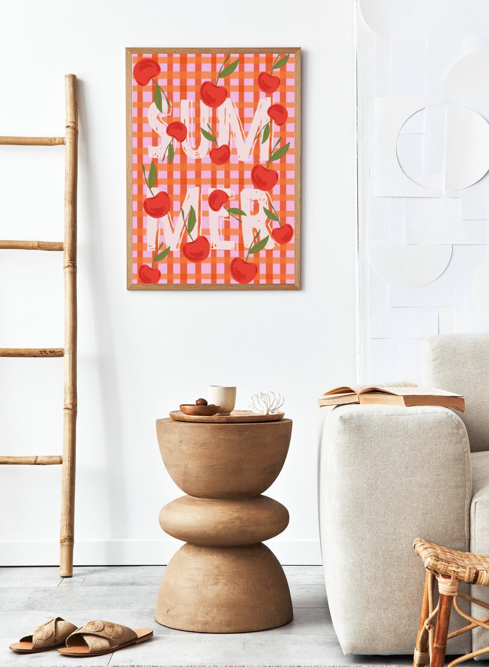 ‘Picnic with Cherries’ Aesthetic Art Print_Sugar & Canvas